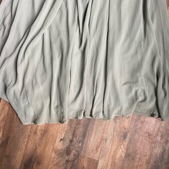 Lulus Promise Of Love Sage Brush Flutter Sleeve Maxi Dress - Picture 3 of 3